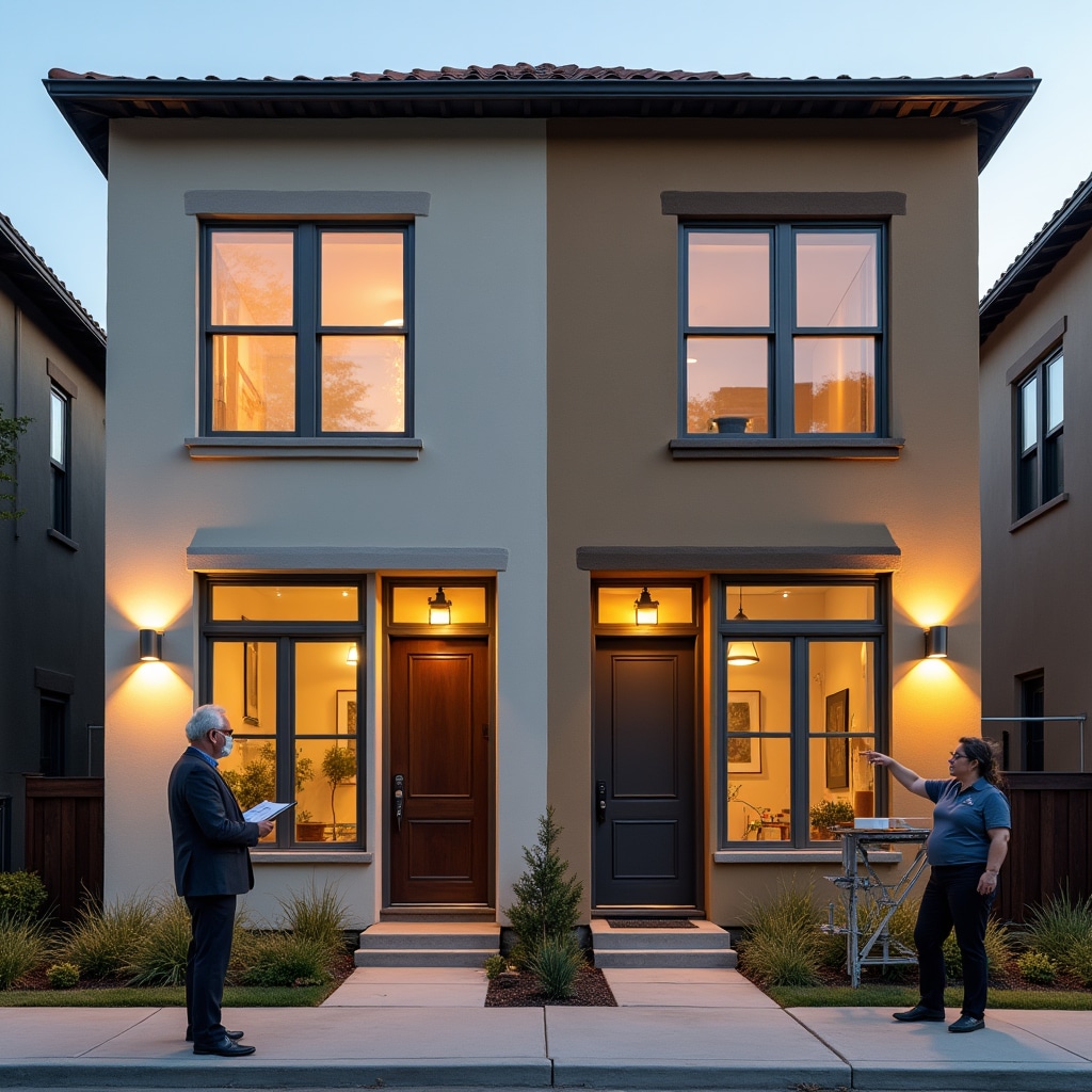 Building facade modification showing exterior changes and architectural updates